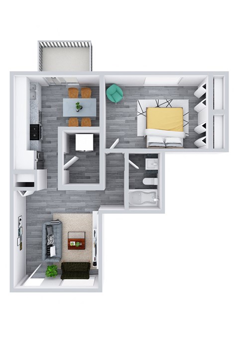 bedroom floor plan an in 1 bed 1 bath